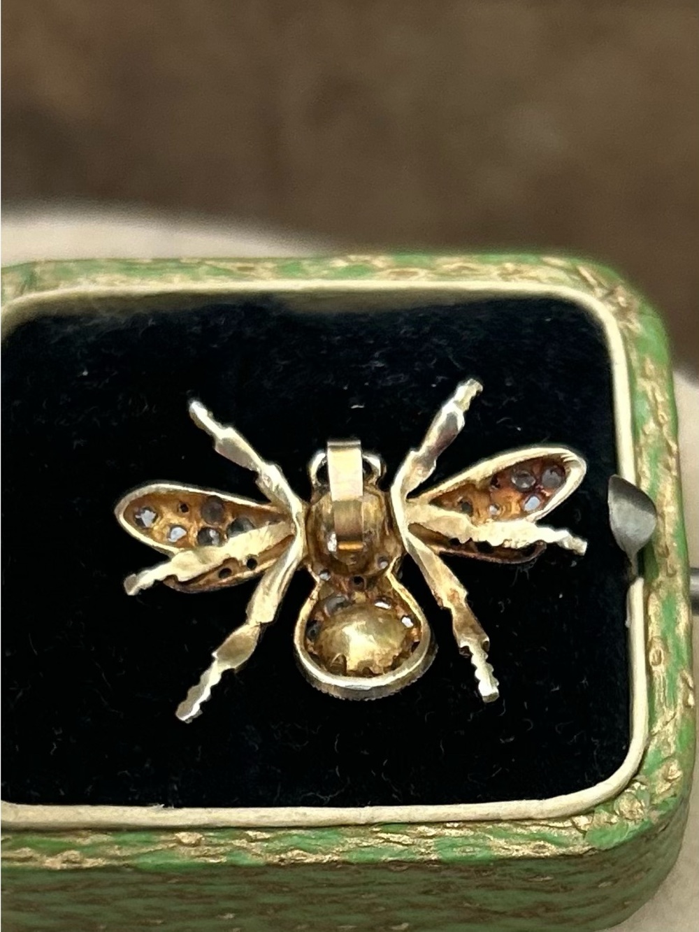 Antique Insect Natural Gems Victorian Pendant - Picture 7 of 14